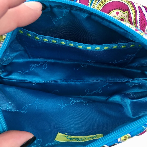 VERA BRADLEY SILK Zoe Paisley Shoulder Baguette - Picture 4 of 8